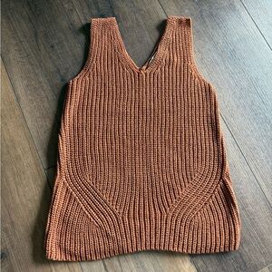 LOFT Terracotta Knit Sleeveless Top